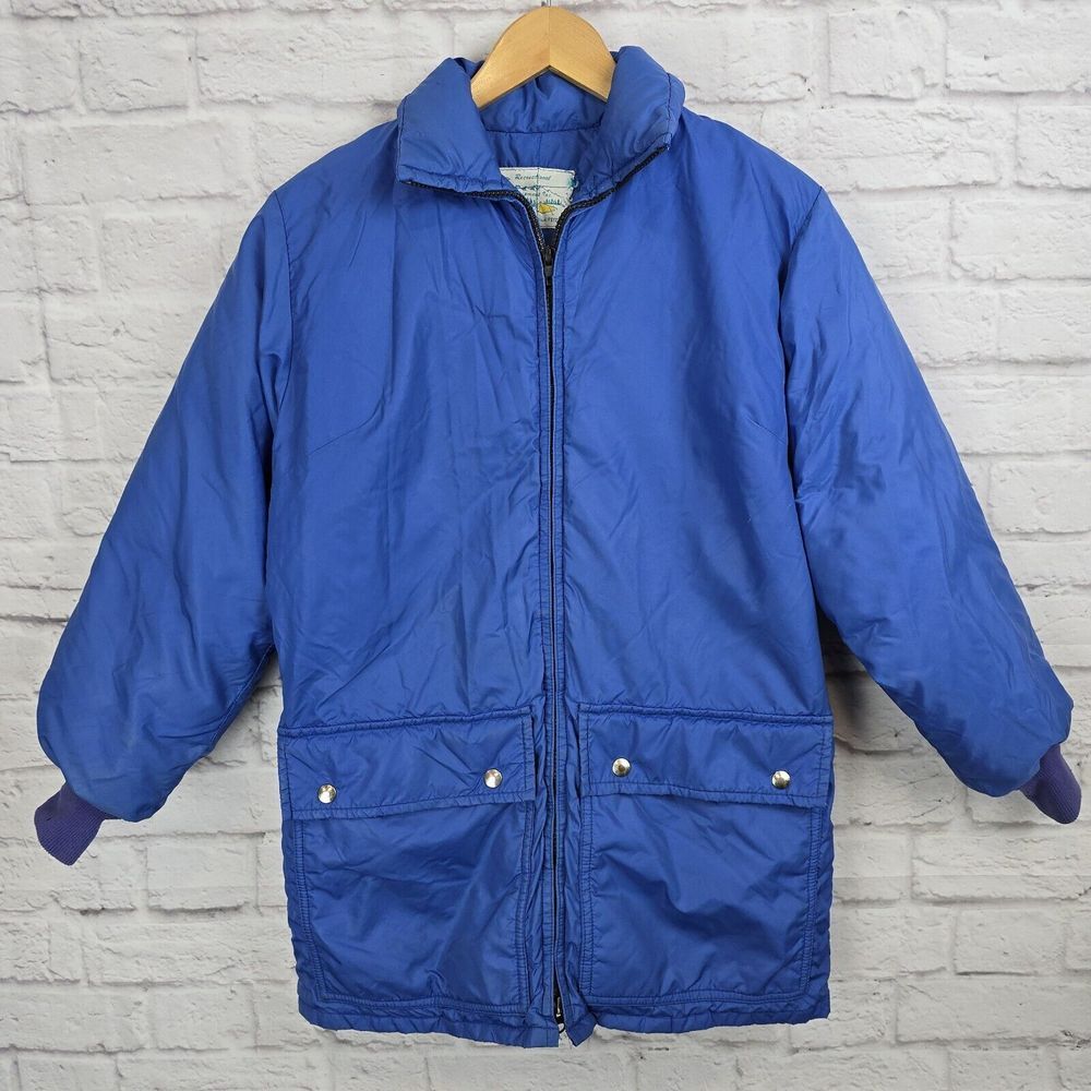 Vintage 60s REI Women's Small Blue Puffer Jacket - Made in Seattle - Rare